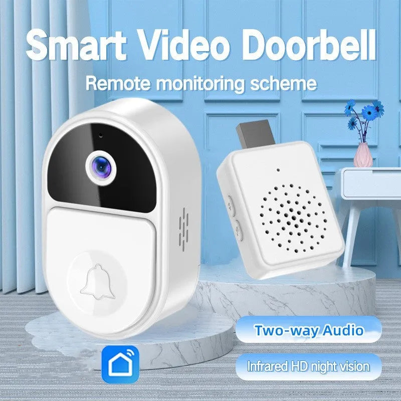 Doodle Smart Visual Doorbell V8 in black or white for outside room installation.