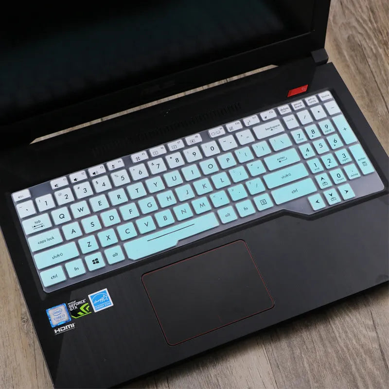 ASUS Flight laptop keyboard protective film cover in multiple colour options on a laptop
