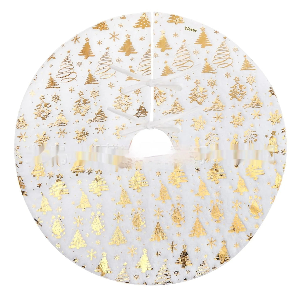 Plush Christmas tree rug with snowflake pattern in Christmas tree, cedar, or star style options