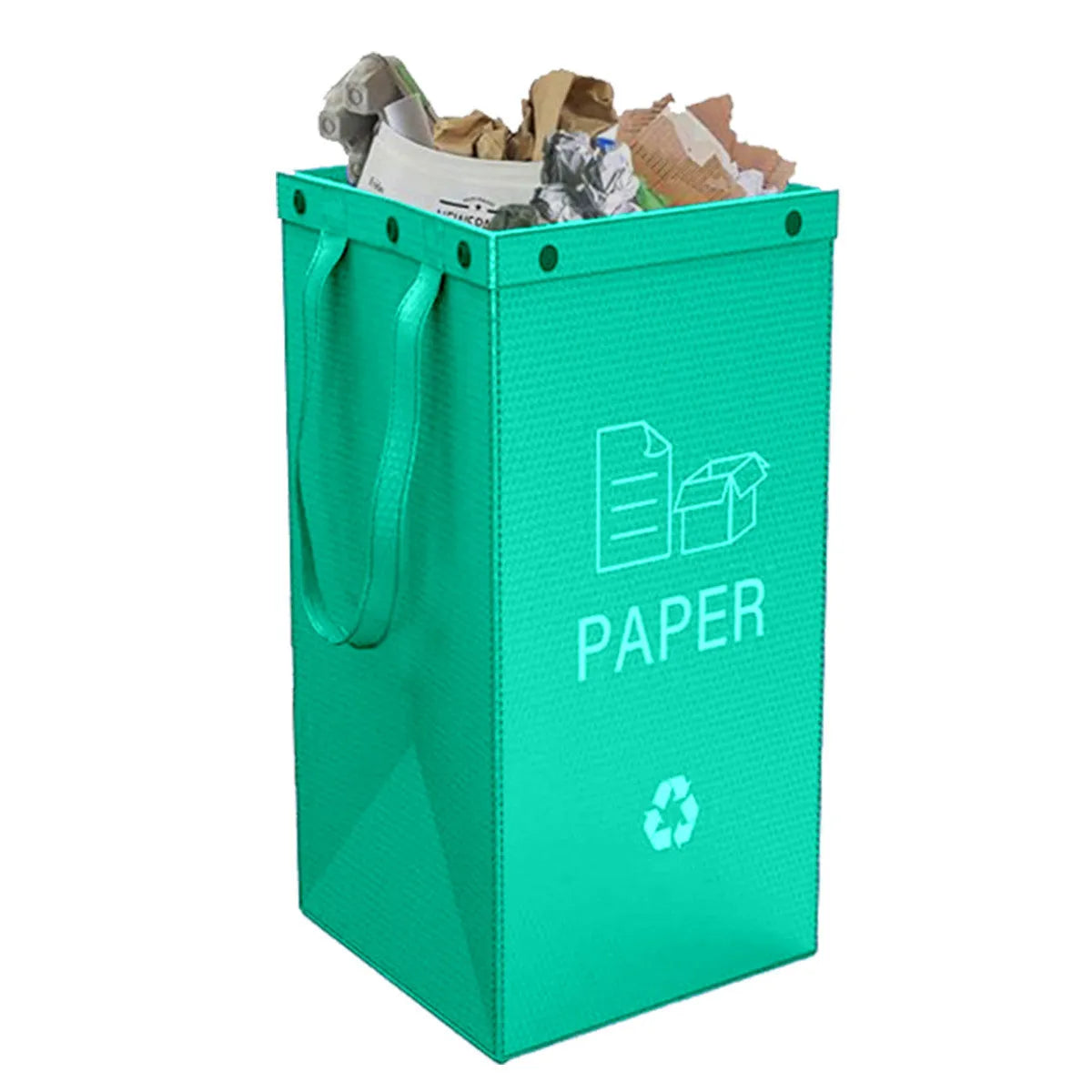 40L blue plastic waterproof rubbish bin for household waste classification
