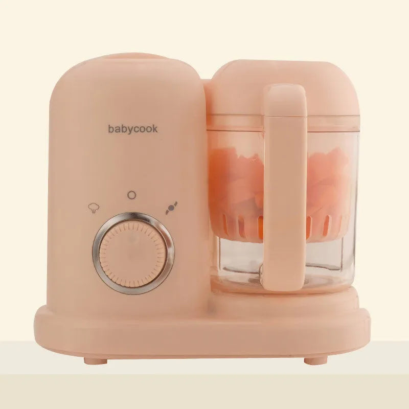 Green baby food processor steamer and blender with 10 litre capacity and double mixing blades