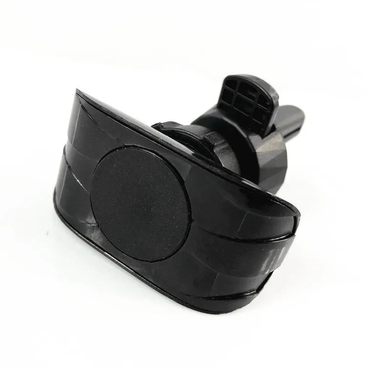 Glory black car phone holder mounted to car air vent with mobile device securely attached