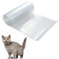 Transparent PVC cat scratch protective pad with studs for door carpet, sizes 31x92cm to 31x250cm