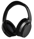 Black wireless noise reduction Bluetooth headset with aptX, 10m range, and included 3.5mm audio cable.