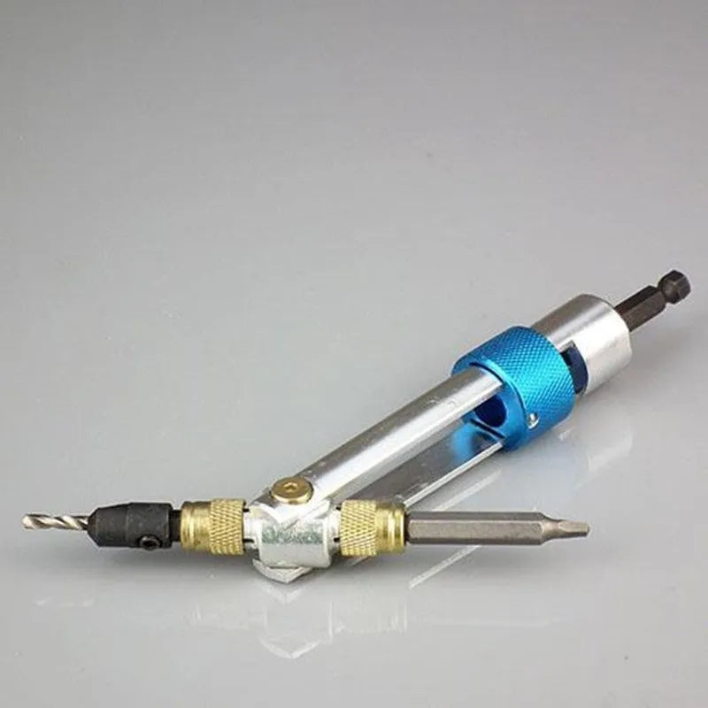 Half Time Drill swivel head attachment kit with driver handle and assortment of Phillips and flathead bits.