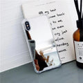 Mirror finish iPhone case in various colours showing reflective surface and TPU soft protective construction