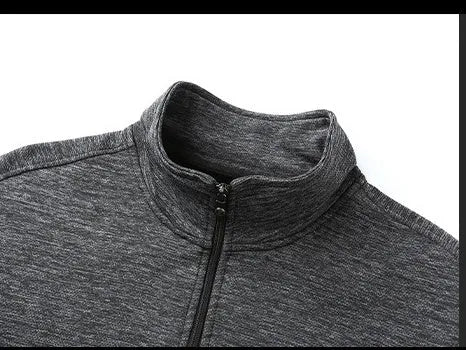 Men's casual jacket with stand-up collar, athletic fit, and zip front in black, blue, or grey colours