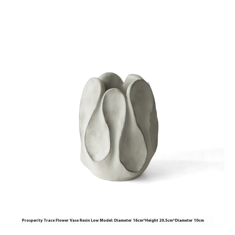 Irregular abstract art ceramic vase for flower arrangements in living room or desktop display