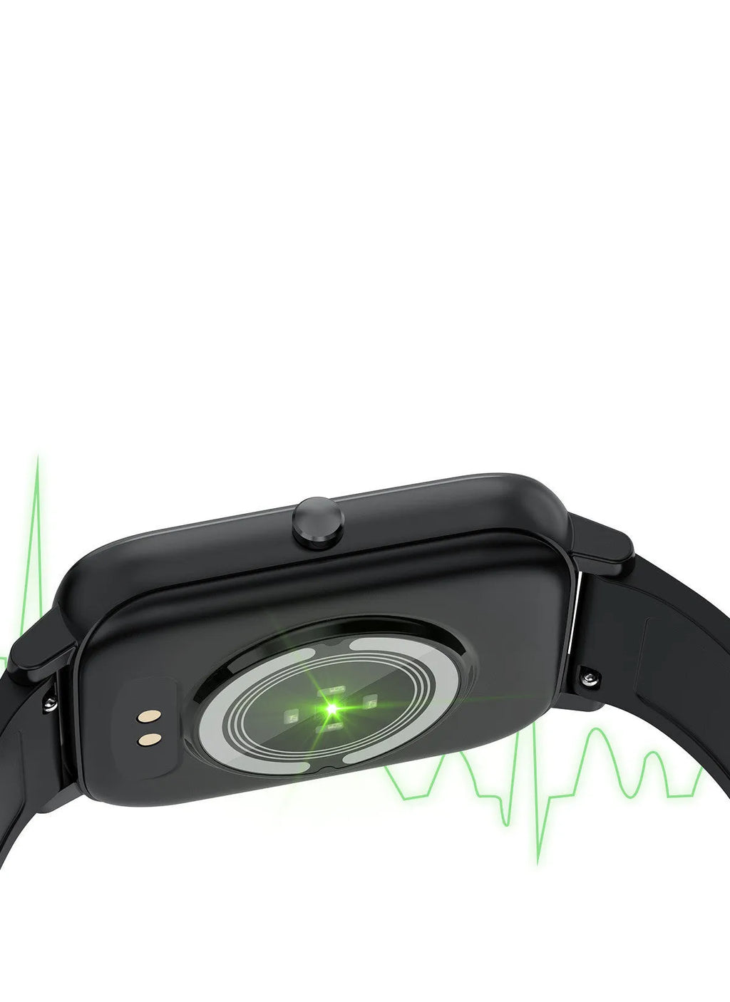 H80 fashion sports smart watch with silicone strap on wrist, showing health metrics on 1.69 inch screen.