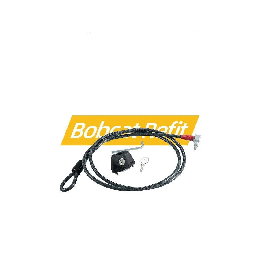 Steel cable fixed lock with plastic sheath for outdoor equipment security
