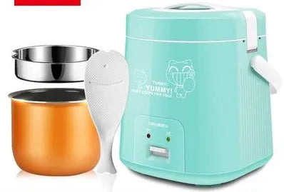 Miniature round rice cooker with steaming function for one to two person meals