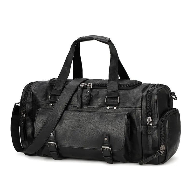 Black waterproof PU fabric travel shoe bag organiser with foldable design