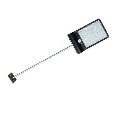 Black and white solar garden light with waterproof IP65 rating for outdoor balcony and courtyard use