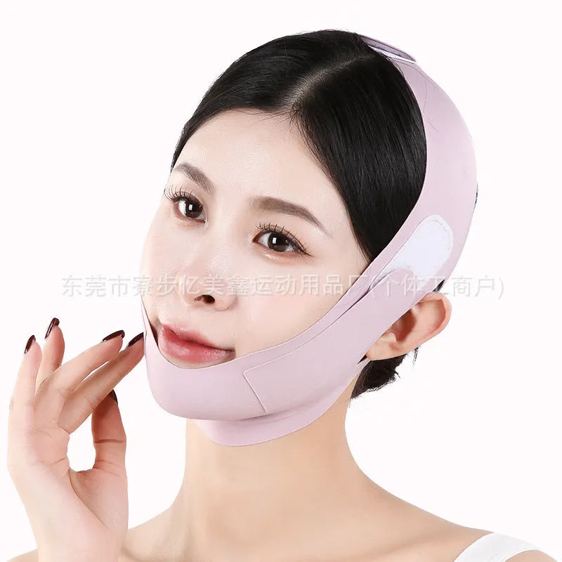 Small V face shaping mask in purple and green with graphene for lifting and tightening