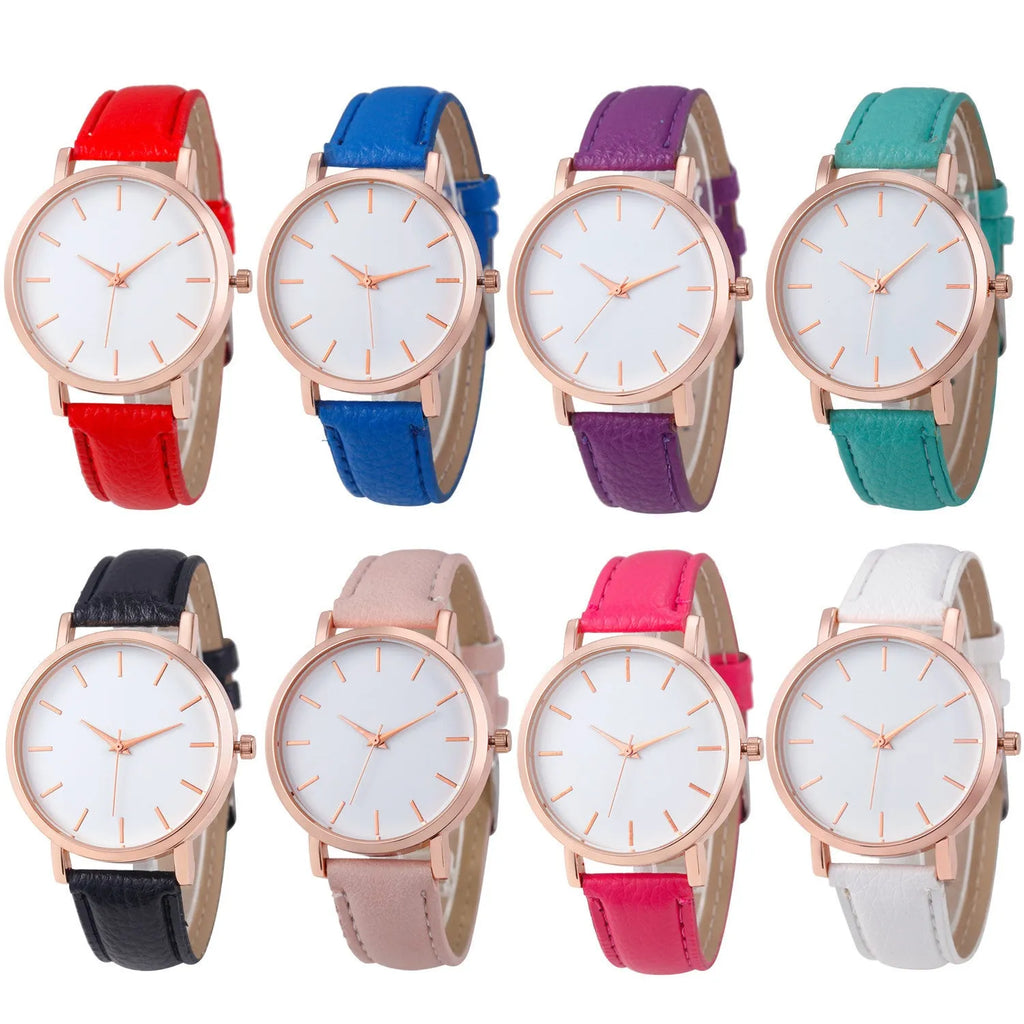 Square quartz watch with PU leather strap showing grey colour option and 35.5mm case