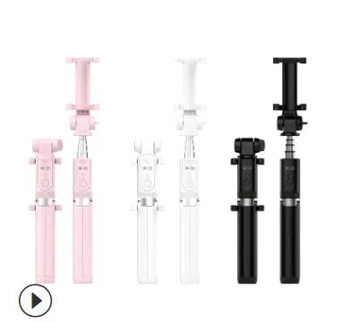 Aluminium alloy Bluetooth selfie stick with tripod base and remote control for mobile phones