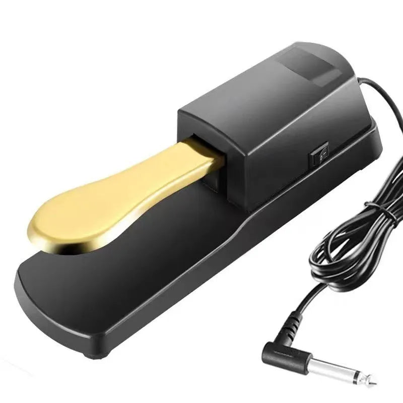Single leg sustain pedal for electronic keyboards made from black ABS plastic