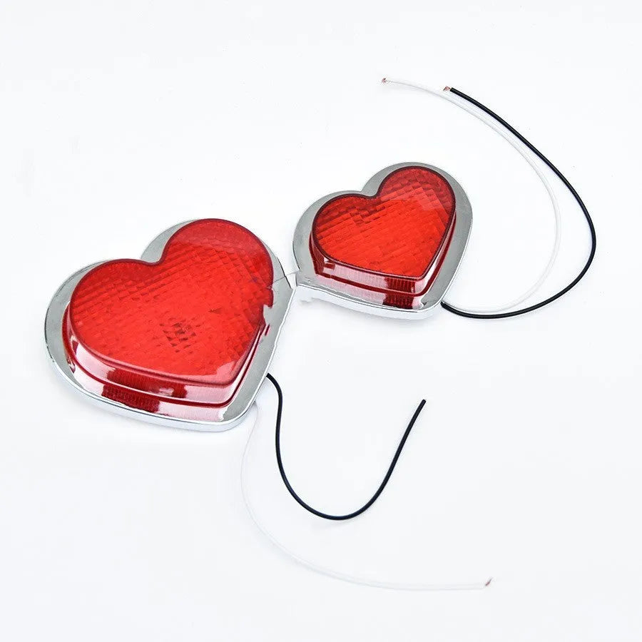 Heart-shaped 12V LED automotive sidelight in multiple colour options for fender installation