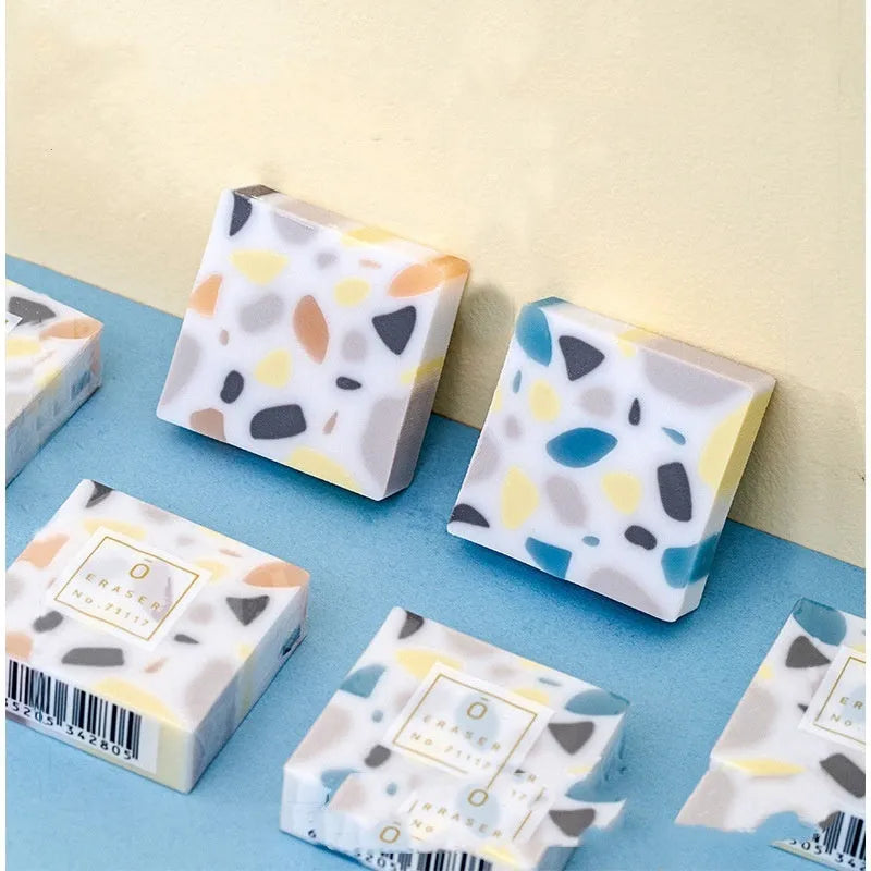 Super Clean Traceless rubber eraser with brick-shaped design for pencil mark removal