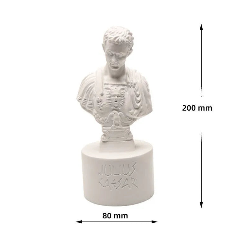 White American style character modeling pen holder with cartoon design in synthetic resin