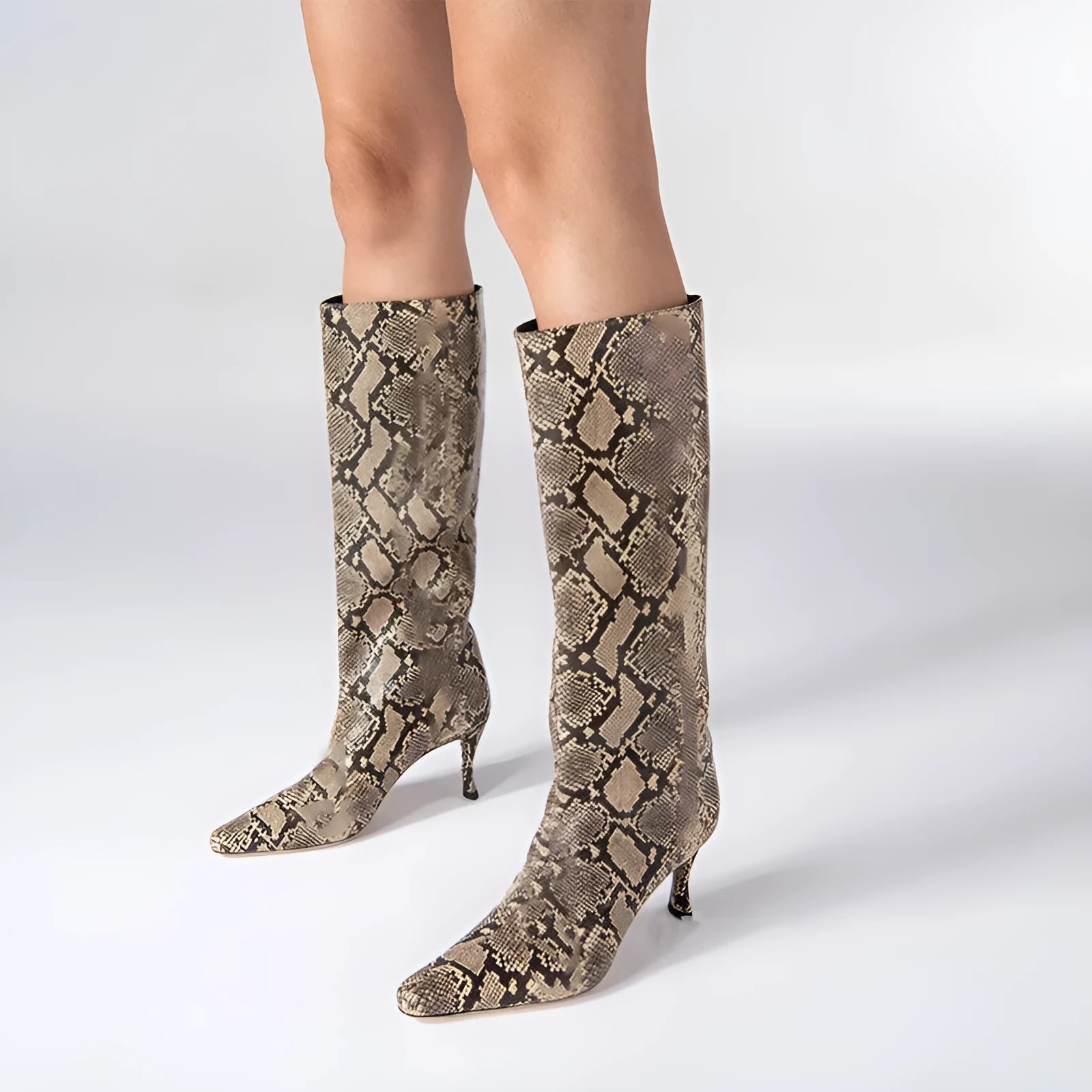 Women's square toe cowboy boots in microfiber available in multiple colours and sizes 35-43