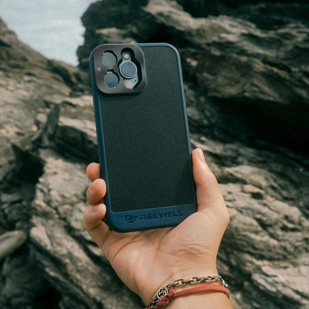 Black iPhone phone case shown for 13 Pro, 14 Pro and 15 Pro model compatibility.