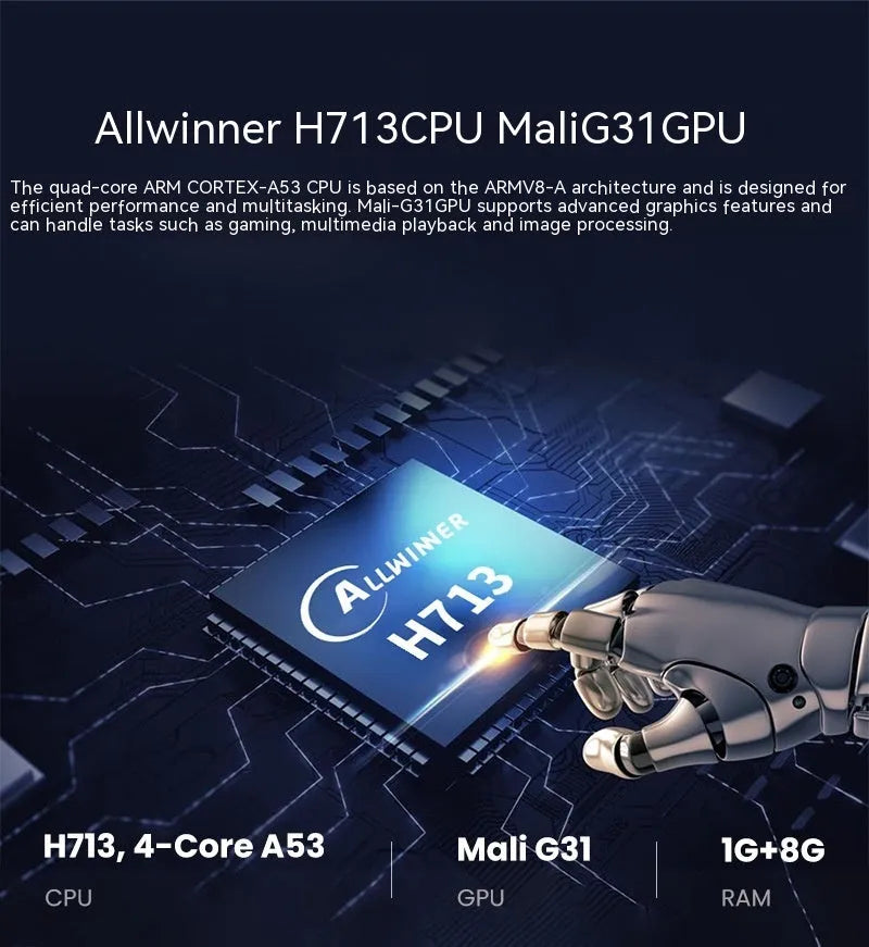 T07 Full HD Smart Projector with Android system showing white housing and remote control