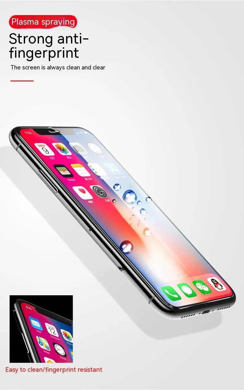 HD tempered glass screen protector for Samsung mobile phones showing fullscreen coverage