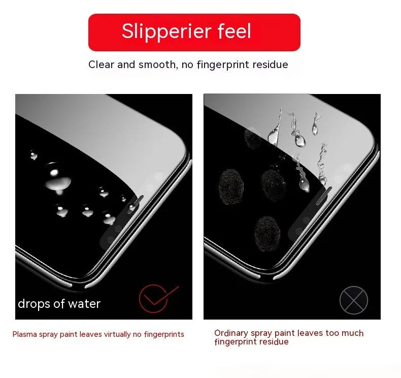 HD tempered glass screen protector for Samsung mobile phones showing fullscreen coverage