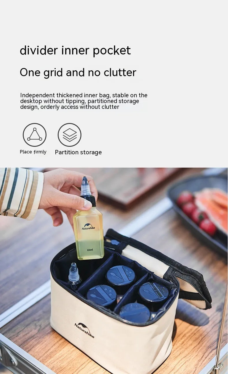 Naturehike portable six-piece plastic seasoning bottle set for outdoor cooking