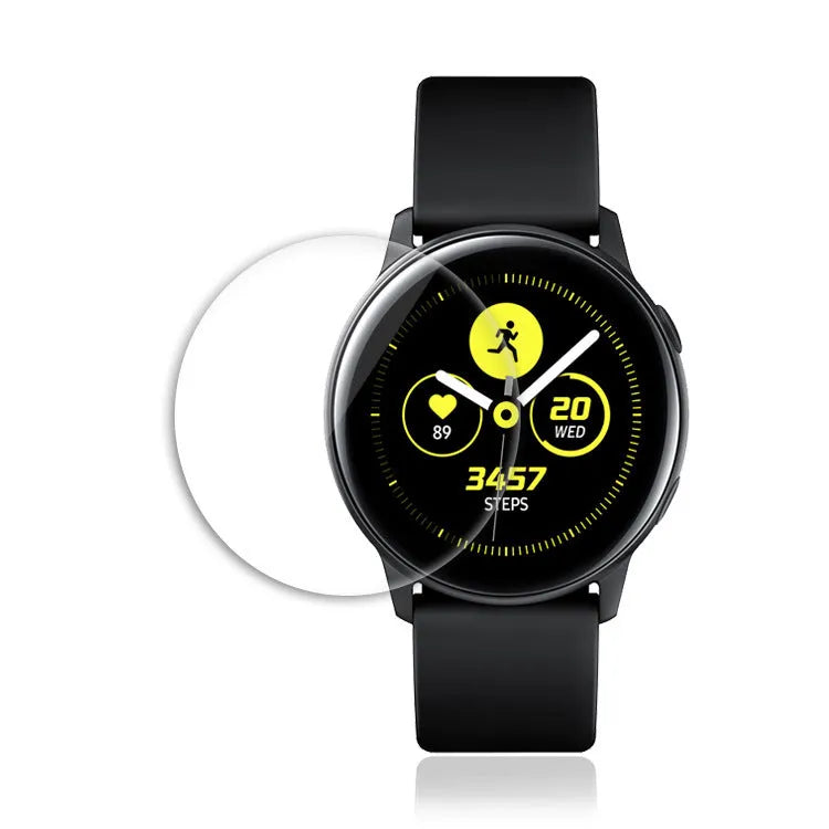 Samsung Galaxy Watch Active full screen tempered glass protector with transparent finish
