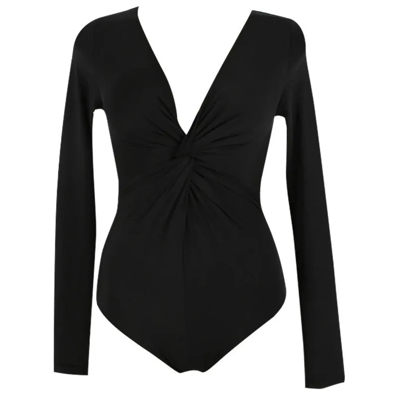 Solid black women's one-piece swimsuit on a hanger