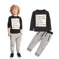 Boys casual cotton two-piece clothing set with long sleeve t-shirt and trousers for ages 3-7 years