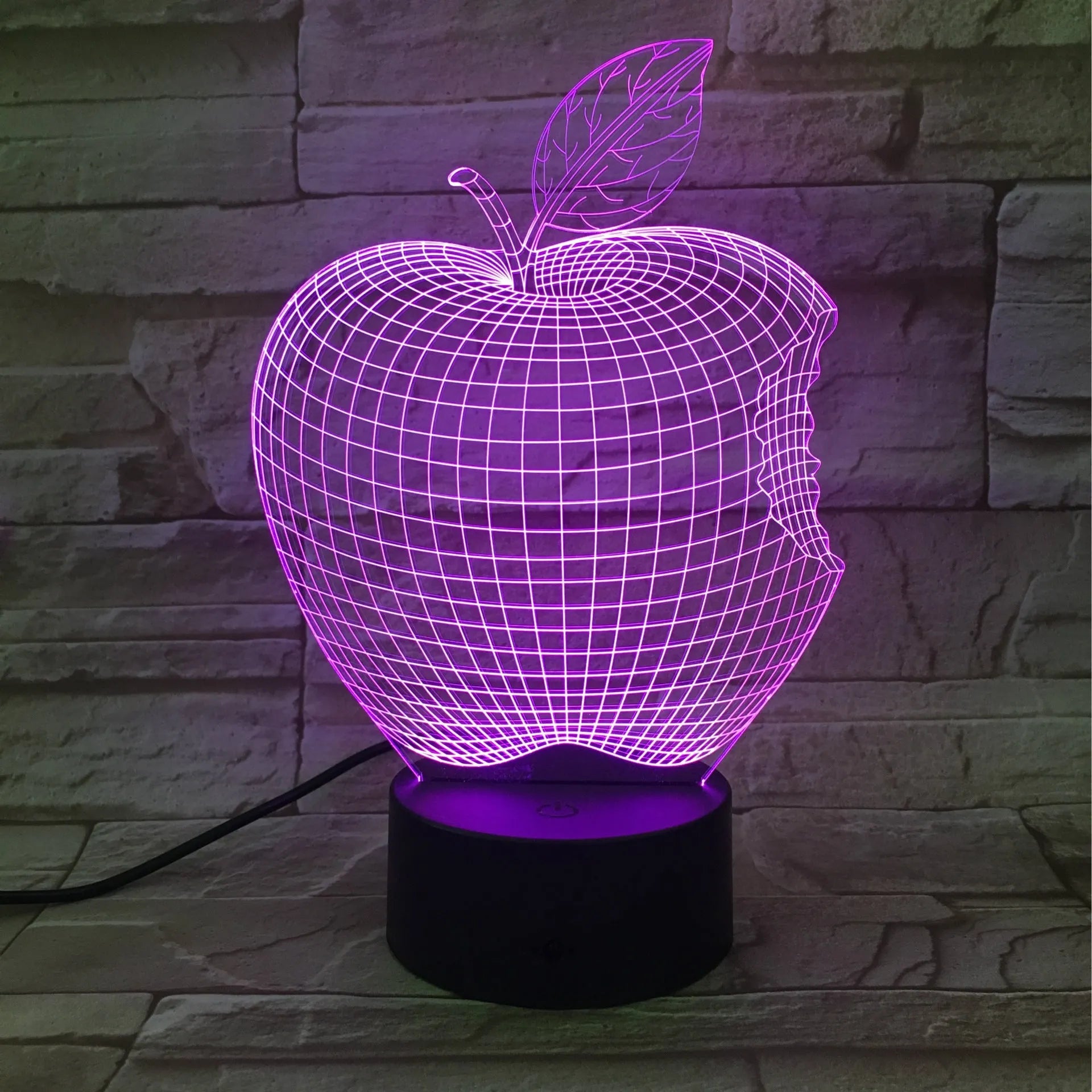 3D fruit shaped colourful LED night light with touch control interface