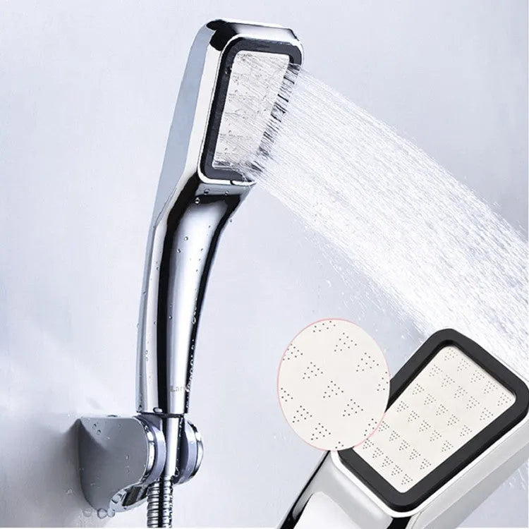 Orange plastic hand-held pressurised shower set with detachable design for bathroom use