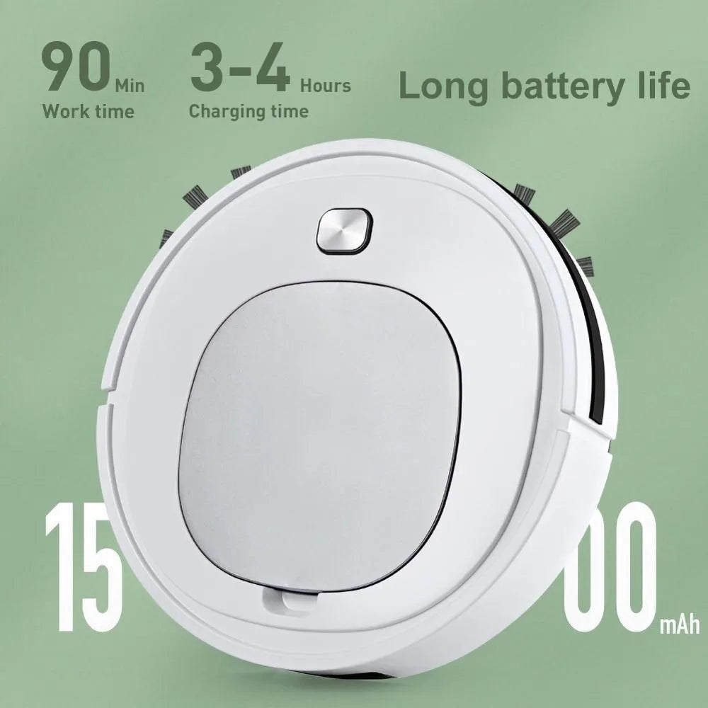 USB sweeper robot, 32cm diameter, 6.8cm height, Gold or Silver, 90-minute runtime