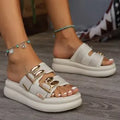 Women's suede slippers with thick rubber sole in apricot, black and milky white colours
