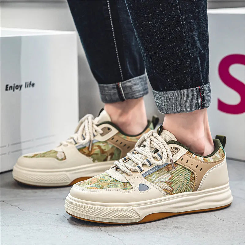 Men's casual canvas flat shoes in Milan green colour with round toe and flat heel design.