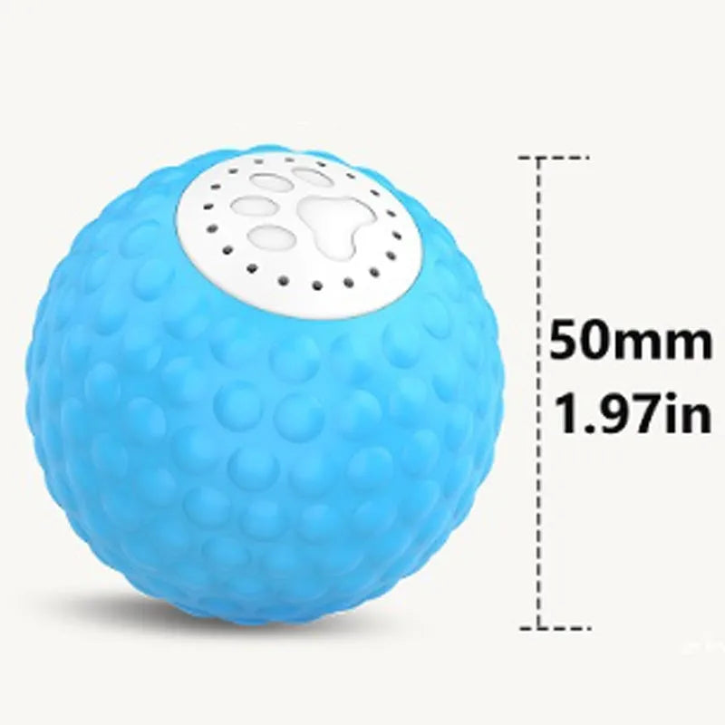 Smart remote control cat ball toy in blue, green or yellow colours with rolling motion and sound features