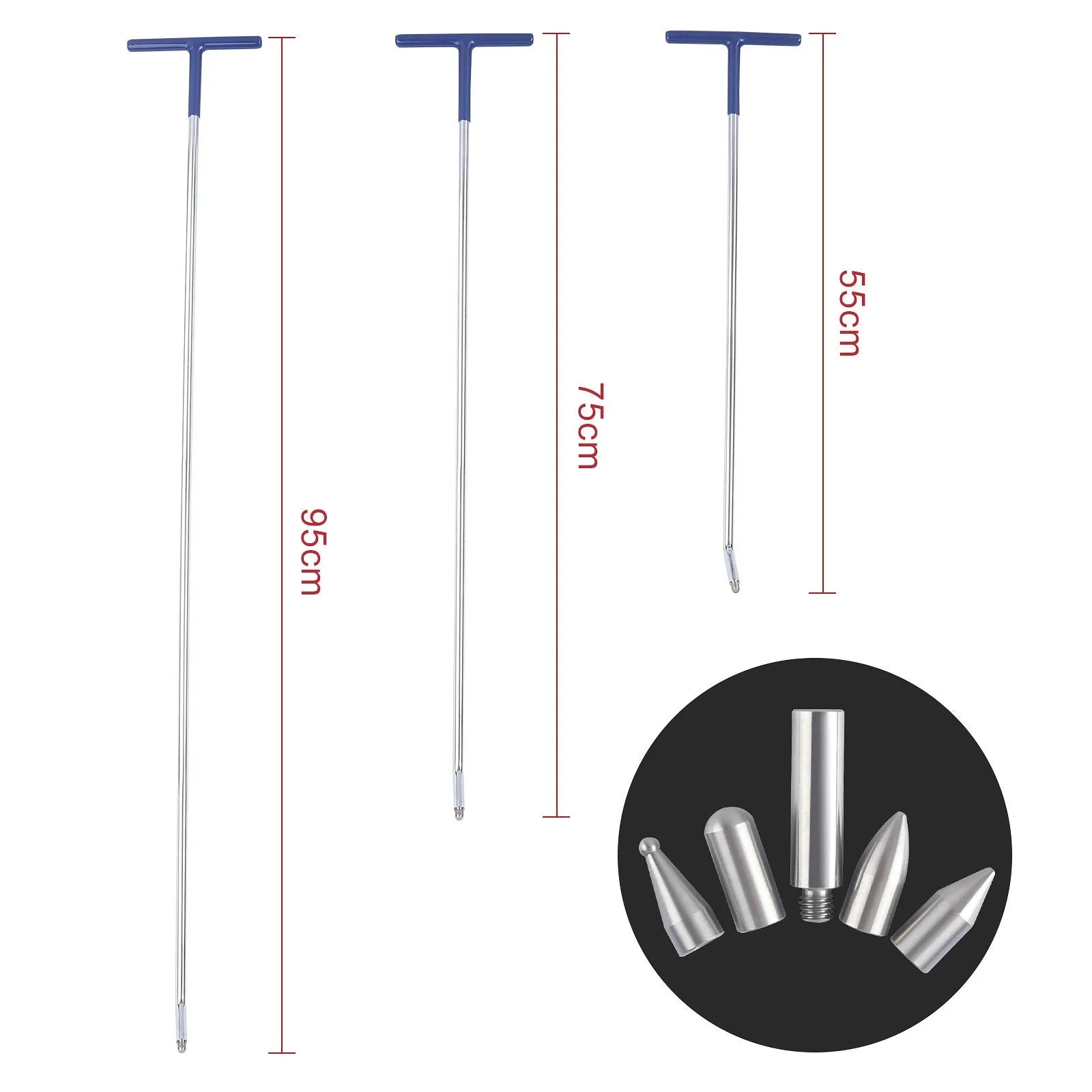 Alloy steel car dent repair tool hook crowbar three-piece set