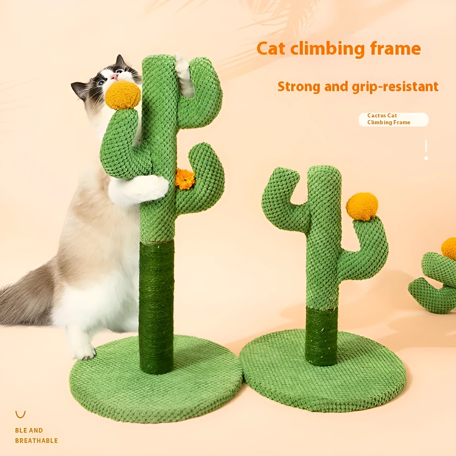 Cactus cat scratch board sisal climbing pole or coconut tree design scratching board for cats