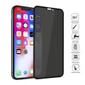 Anti-peeping tempered glass screen protector for iPhone with black privacy film