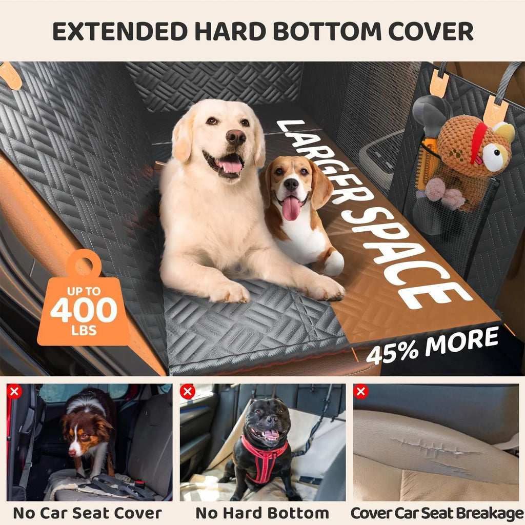 Black cloth car pet mat for dogs, rear seat cover supplied as one car pet mat