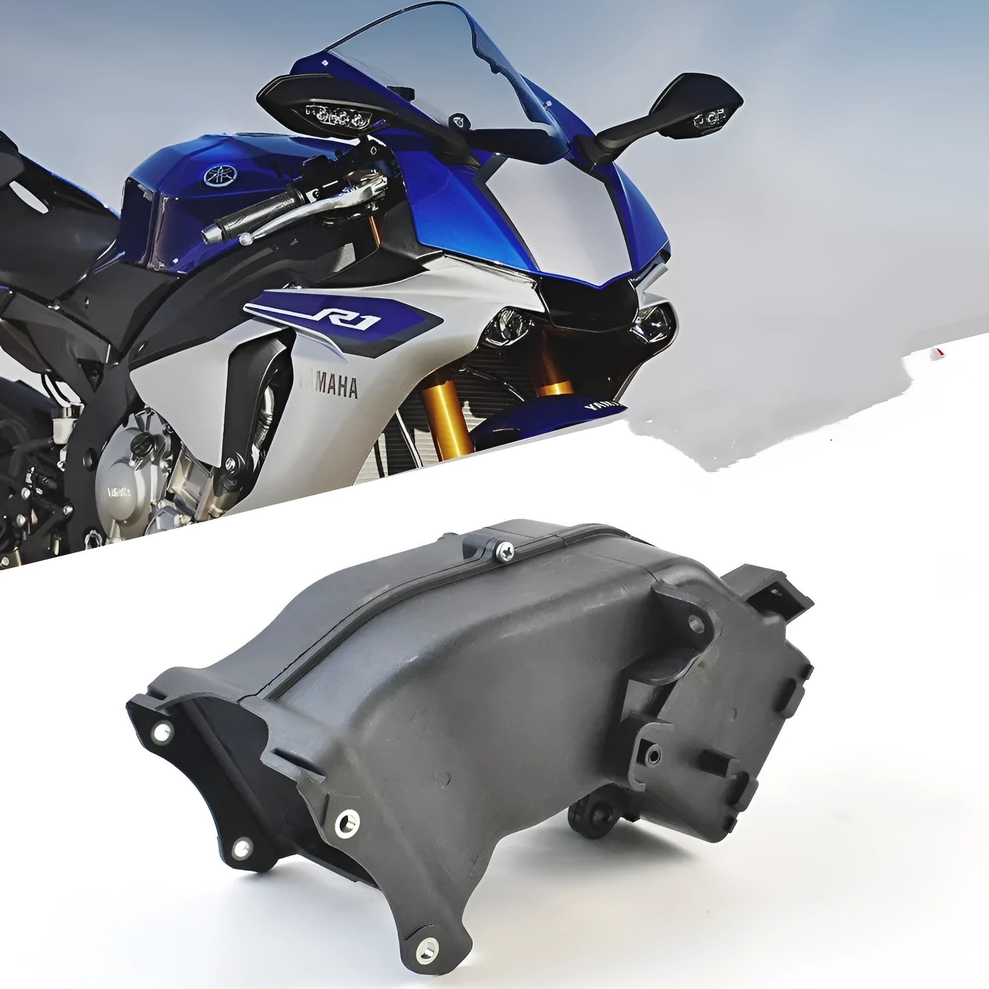 Black aluminium alloy motorcycle ventilation pipe for Yamaha models measuring 280mm