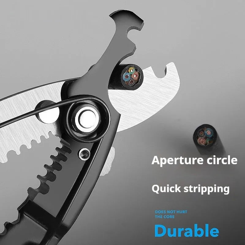 Fully automatic wire stripping pliers made from high carbon steel and 45 steel in a box.
