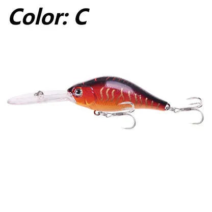 Floating Rock Little Fat Man 10.5cm deep diving mino fishing lure in multiple colours