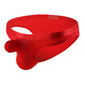 Men's thin solid colour nylon underwear in low waist fit on a plain background