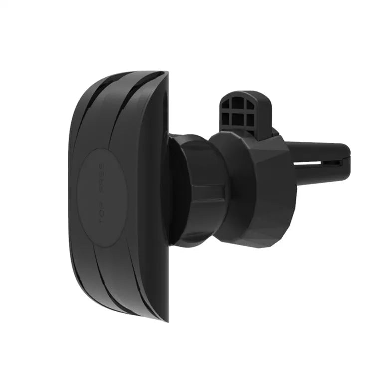Glory black car phone holder mounted to car air vent with mobile device securely attached