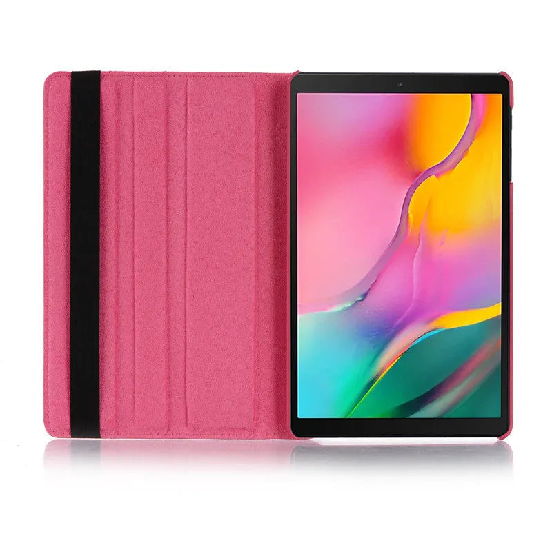 iPad protective sleeve case in imitation leather with rotating clamshell design for multiple iPad models