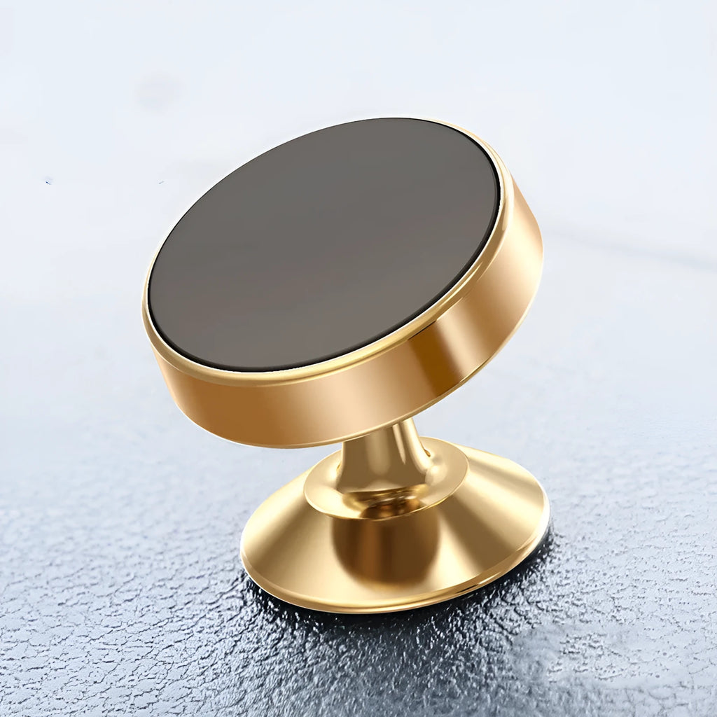 Magnetic car phone holder in aluminum alloy with CD texture available in black gold and silver